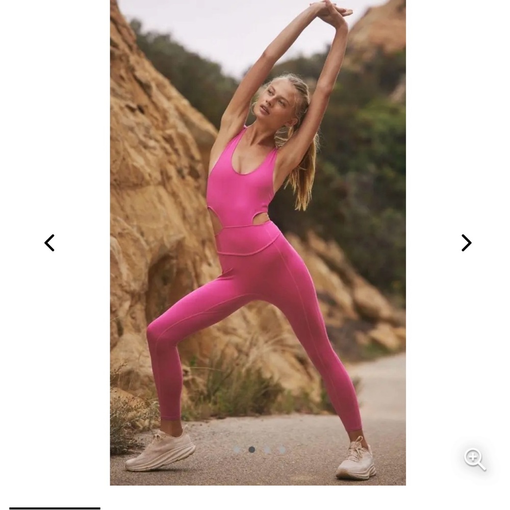 Free People Dragon Fruit Pink Leggings Jumpsuit